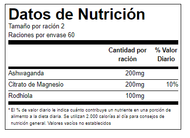 AshMag - Ashwagandha - Magnesio y Rhodiola